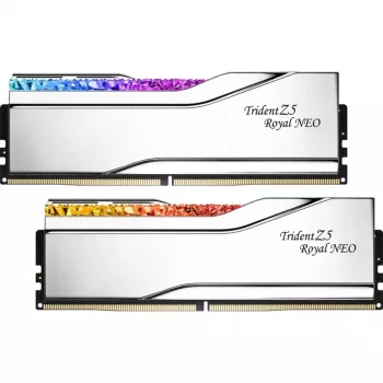 DIMM 32 GB DDR5-6400 (2x 16 GB) Dual-Kit, atmintis sidabrinė, F5-6400J3239G16GX2-TR5NS, Trident Z5 Royal Neo, AMD EXPO