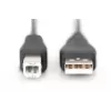 Assmann USB jungiamasis laidas. A tipo - B tipo kištukas/kištukas, 1,8 m, suderinamas su USB 2.0, UL, juodas (AK-300102-018-S)