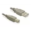 USB laidas DeLOCK 82216 USB 2.0 3m USB A USB B Pilka