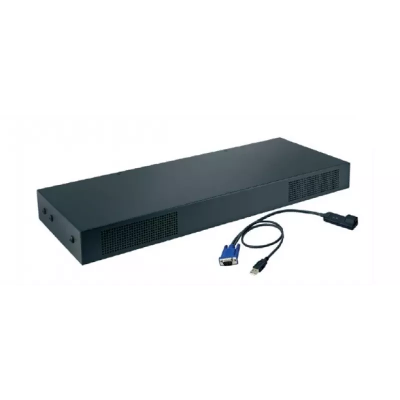 Lenovo 1754A1X KVM jungiklis, skirtas montuoti į stovą, juodas
