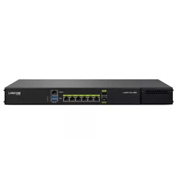 LANCOM Central daugiafunkcis kelių gigabitų tinklų sietuvas SD-WAN 100 VPN poroms, įskaitant pasirinktinai iki 1000 6xGE 2xSFP+ 2xUSB užkardą/IDS (61079)