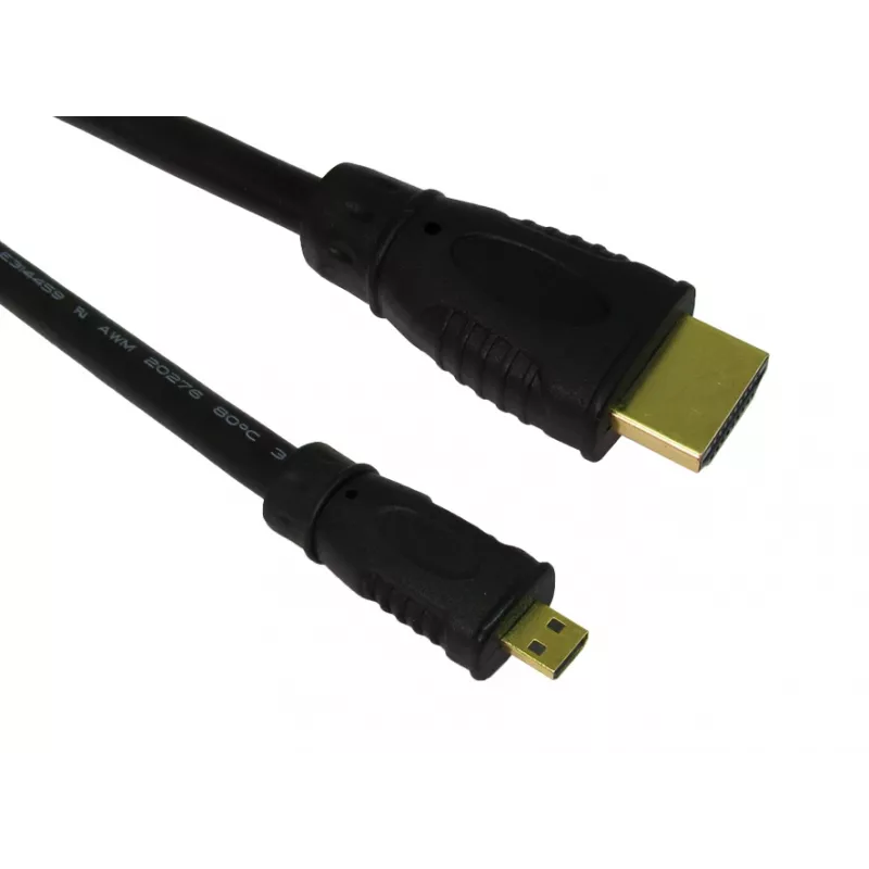 HDMI laidas SBOX HDMI-MICRO/R 1.4 2 m — „micro HDMI“ į HDMI, 1.4 versija, 2 metrų ilgis