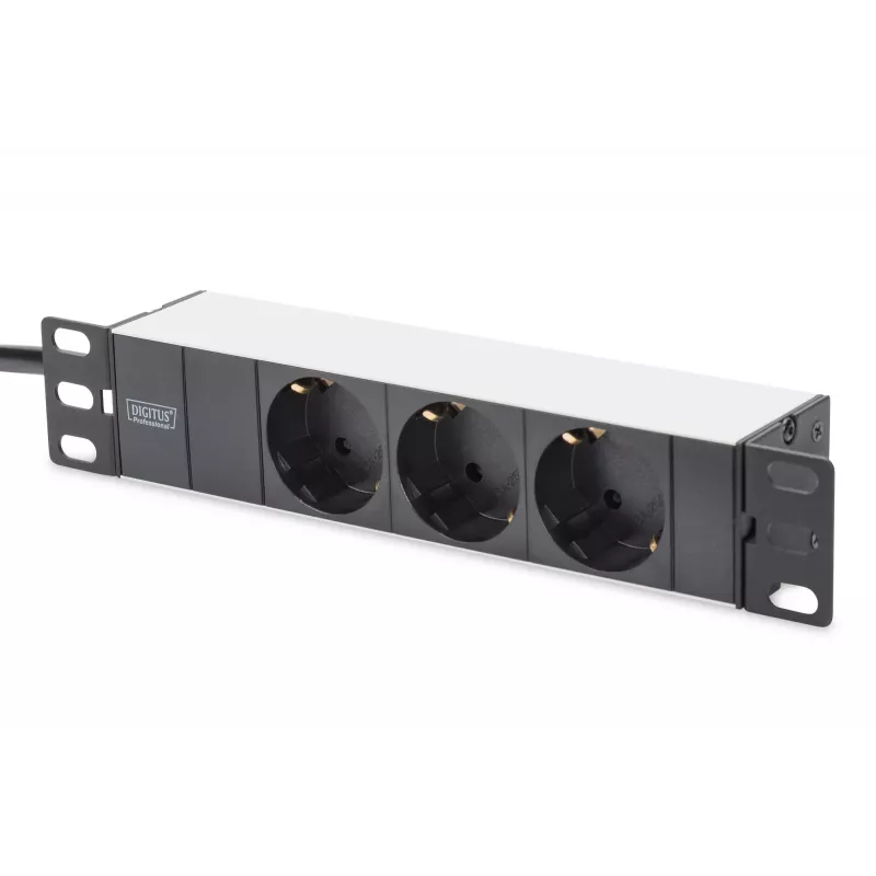 Aliuminis lizdų blokas Digitus DN-95411 3 apsauginiai lizdai 2 m