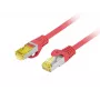 Tinklo kabelis Lanberg PATCHCORD KAT.6A S/FTP LSZH CU 0.5M raudonas
