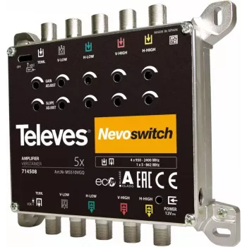 Palydovinis multiswitch Televes 714508 5 įėjimai 5 išėjimai