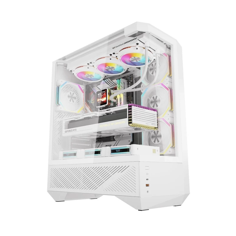 Kompiuterio korpusas Darkflash DY460 ATX baltas
