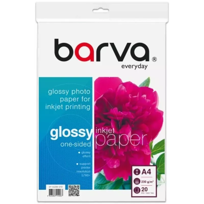 Foto popierius Barva (IP-CE230-210) Everyday Glossy 230 g/m², A4, 20 lapų