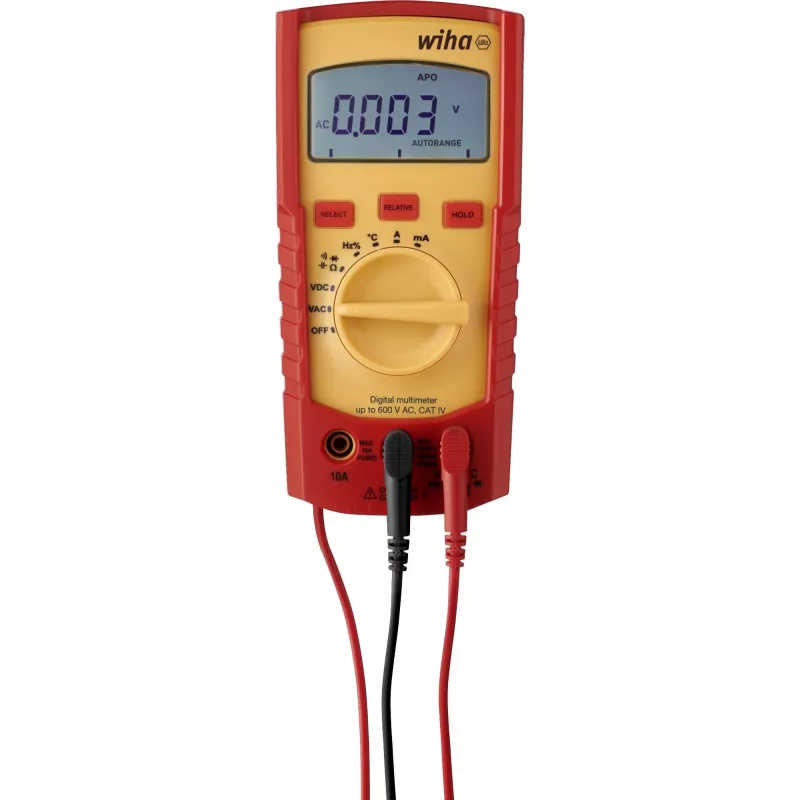 Multimetras Wiha 45218 — skaitmeninis multimetras, iki 600 V AC, CAT IV