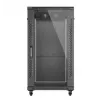 Spintelė stovui LANBERG FF01-6222-12B 22U 600x1200 mm juoda su stiklinėmis priekinėmis ir galinėmis durelėmis