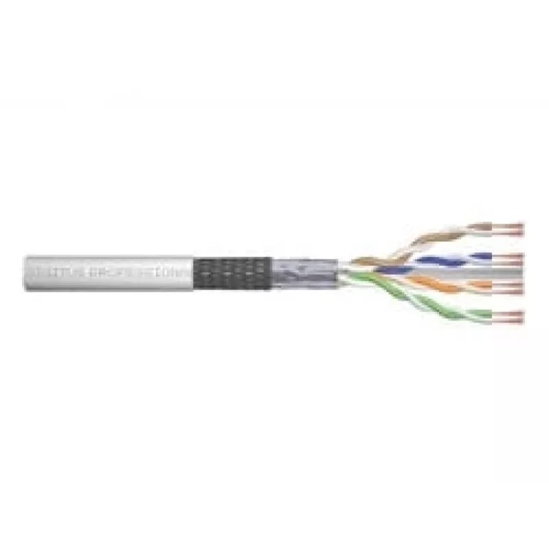Tinklo kabelis Digitus CAT 6 SF/UTP vytos poros komutacinis kabelis žalias 305 m Pilka