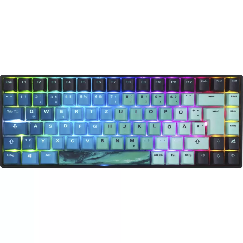 Mechaninė žaidimų klaviatūra Sharkoon SKILLER SGK50 S3 Ultimate Rev2 mėtų mėlynumo QWERTZ išdėstymas