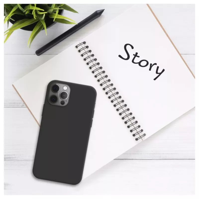Fiksuotas | Story | Galinis dangtelis | Samsung | Galaxy S25 | Guma | Juoda