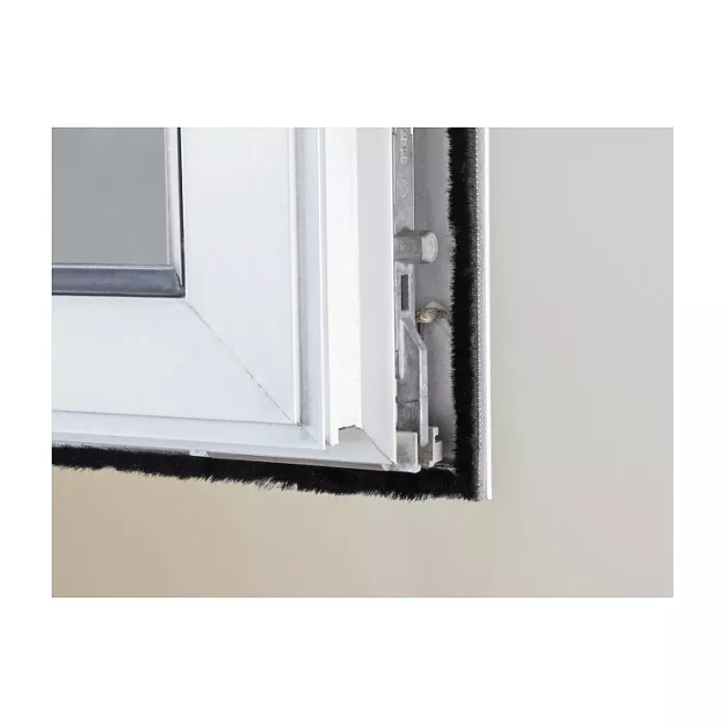DeLOCK šepetėlio juostelė lipni 10 mm ilgis 5 m juoda