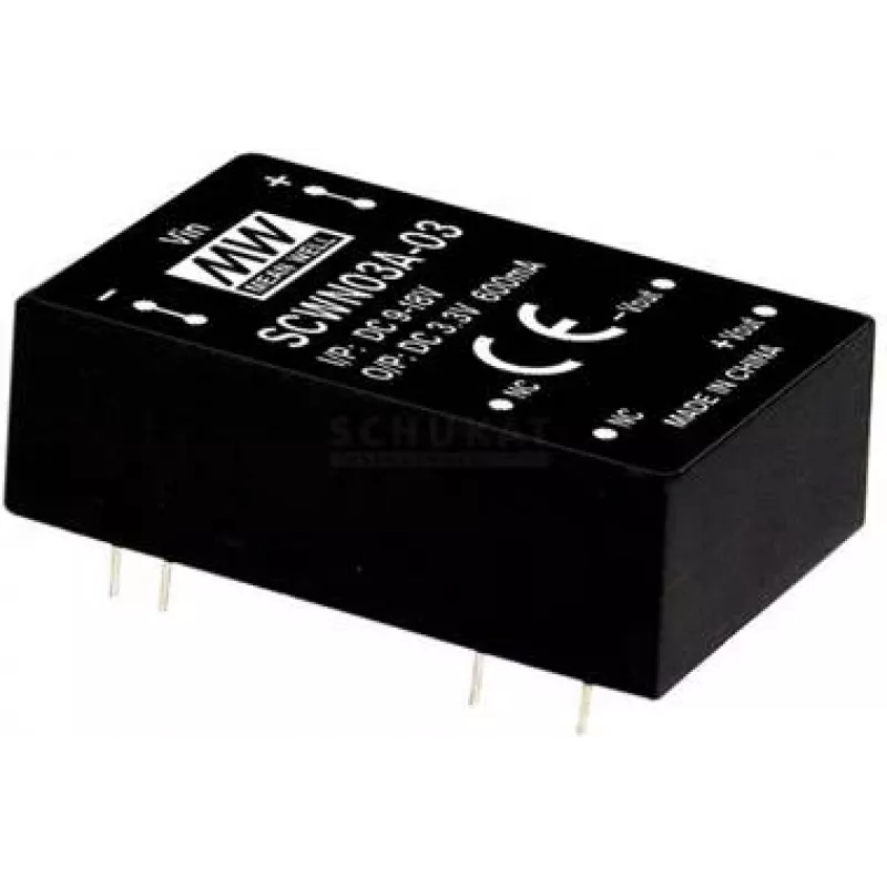 Maitinimo adapteris MEAN WELL SCWN03B-05 3W 5V Įėjimas 18-36V
