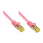 Good Connections komutacinis kabelis m. Cat.7 Rohk. Magenta 0,15m