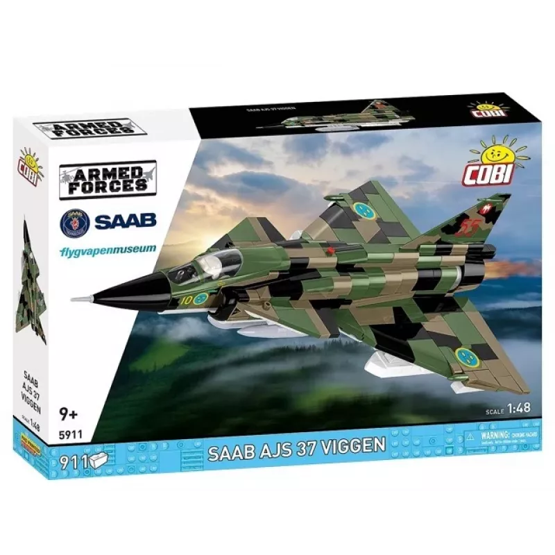 Konstruktorius Cobi Blocks Saab AJS 3 Viggen 911 vnt. modelio rinkinys, 911 dalių