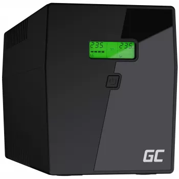 Nepertraukiamo maitinimo šaltinis Green Cell UPS09 — Line-Interactive 3 kVA / 1400 W, 230 V, LCD, bokštinis, 5 F tipo lizdai