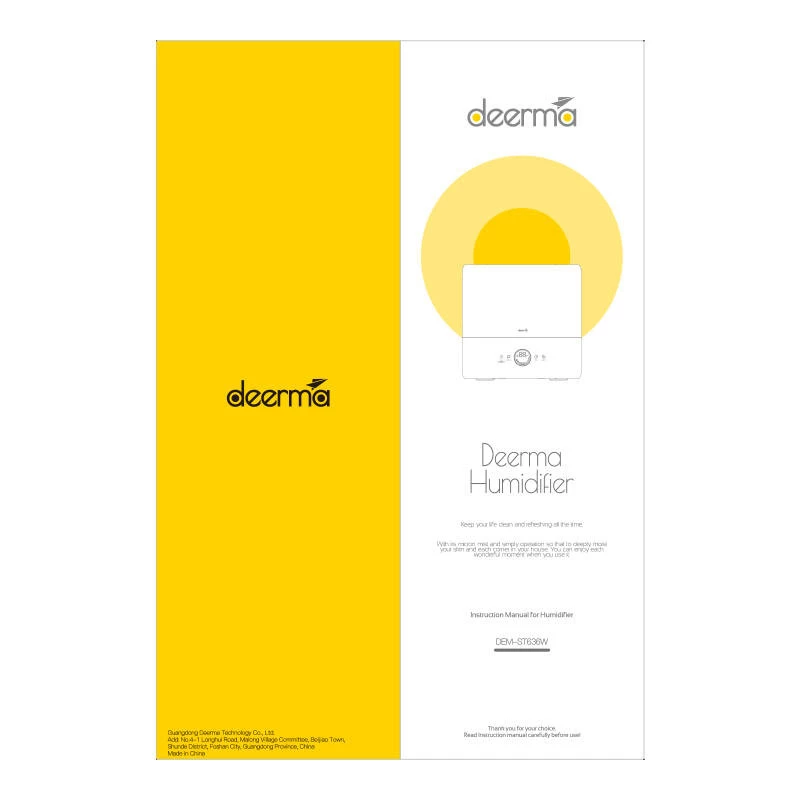 Drėkintuvas Deerma ST636W, 4,5 l bakelis, 28 W, auksinis/baltas, 277×156×270 mm