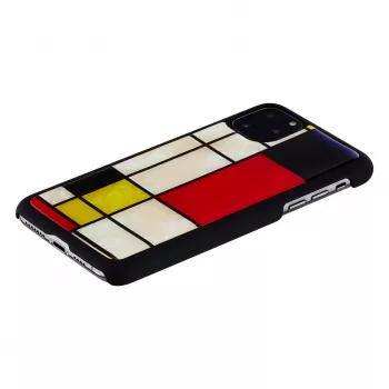 Išmaniojo telefono dėklas iKins, skirtas iPhone 11 Pro Max — Mondrian juodas apsauginis dangtelis