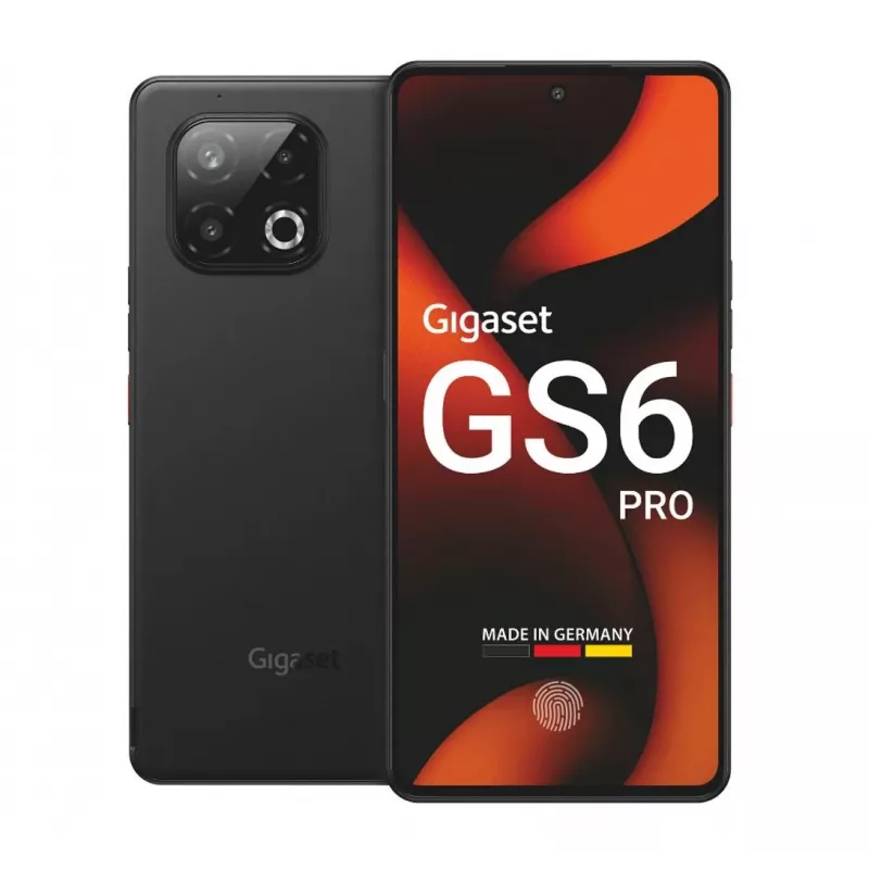 Gigaset Smartphone GS6 PRO – 16,9 cm (6,67 inch) OLED, 128GB, 5G, Dual-SIM, juoda