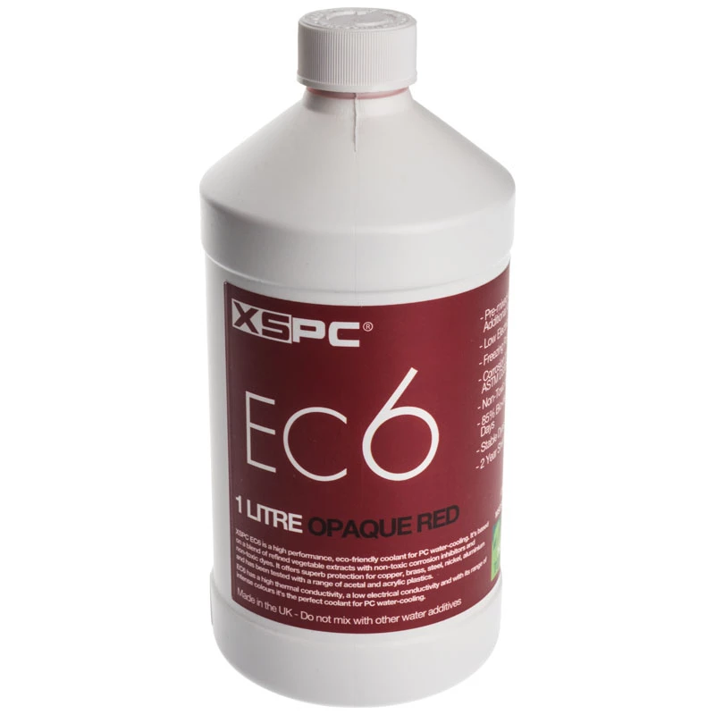 XSPC EC6 aušinimo skystis, 1 litras - nepermatomas raudonas