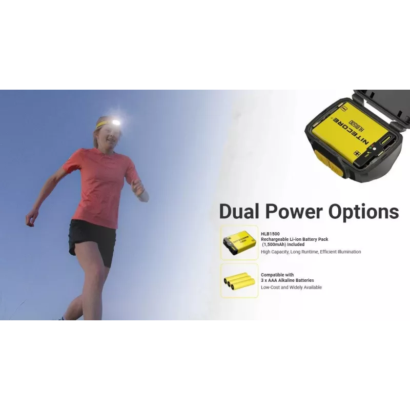 Nitecore UT27 MCT juoda, geltona galvos juostos žibintuvėlis LED