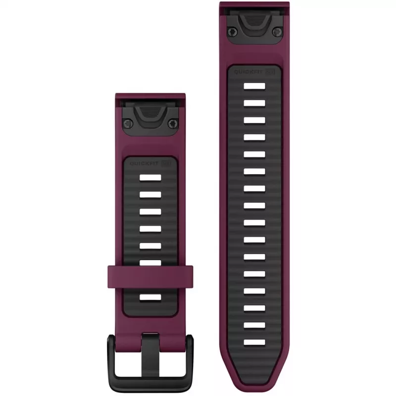 Silikoninis laikrodžio dirželis GARMIN Quickfit 010-13391-04, 20 mm, grafitas / raudona