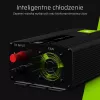 Automobilinis inverteris Green Cell INV16 500 W DC 12 V į AC 230 V, 50 Hz, USB prievadas, aktyvus aušinimas, juodas