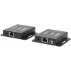 Manhattan 4K HDMI plėtiklio rinkinys Ethernet tinklu, prailgina 4K@30Hz signalą iki 40 m arba 1080p@60Hz signalą iki 70 m vienu Cat6 Ethernet kabeliu, siųstuvas ir imtuvas, maitinimas per kabelį (PoC), juodas, trejų metų garantija