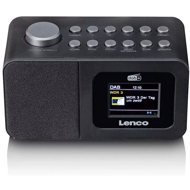 Stalinis radijas Lenco CR-625BK — FM/AM imtuvas su Bluetooth, juodas