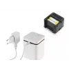 Aromatinis difuzorius Stylies ELARA/WHITE — garinamasis, patalpoms iki 25 m², 2 val. laikmatis, kintamoji srovė/baterija/USB, 1,3 W, 74×74×100 mm