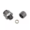 Suspaudimo jungtis variniams vamzdeliams, Koolance NZL-CU06 — 6 mm išoriniam skersmeniui prie G 1/4 inch BSPP sriegio, sidabrinė