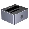 Dokų stotelė Unitek 51642 2,5 col./3,5 col. SATA diskams, USB-C 10 Gbps, 2 lizdai, aliuminio