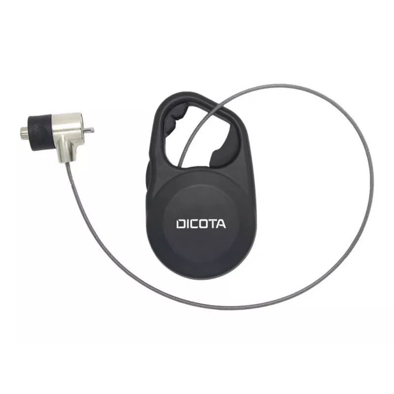 DICOTA Security T-Lock - apsauginis kabelio užraktas - juodas - 1,3 m (D31235)
