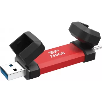 Nešiojamas SSD Silicon Power DS72 250GB, USB-C/USB-A 3.2 Gen 2