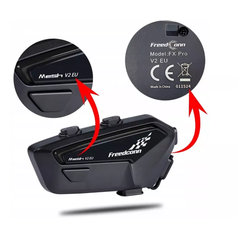 FreedConn FX Pro V2 EU MESH motociklo ryšio sistema