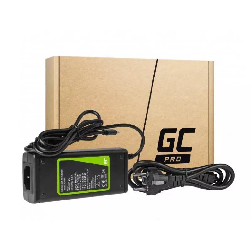 Green Cell AD134P USB-C įkroviklis, kintamosios srovės adapteris 65 W nešiojamajam kompiuteriui, planšetei, išmaniajam telefonui