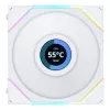 LIAN LI UNI FAN TL LCD 120mm ARGB korpuso ventiliatoriai - balti, 3 vnt. rinkinys