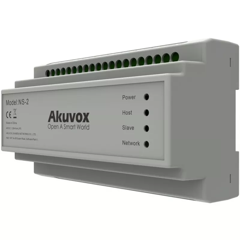 Akuvox NS-2 tinklo komutatorius Fast Ethernet (10/100) DIN bėgelis Pilka