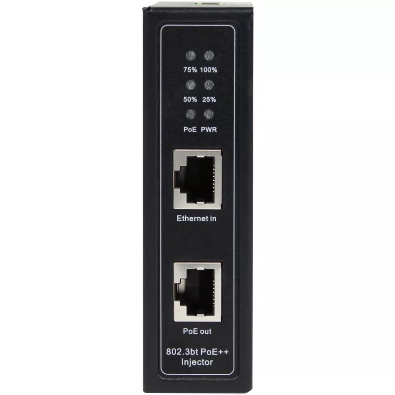 ALLNET ALL-PI2014-I-BT90 90W pramoninio Gigabit PoE injektoriaus DIN metalinis korpusas