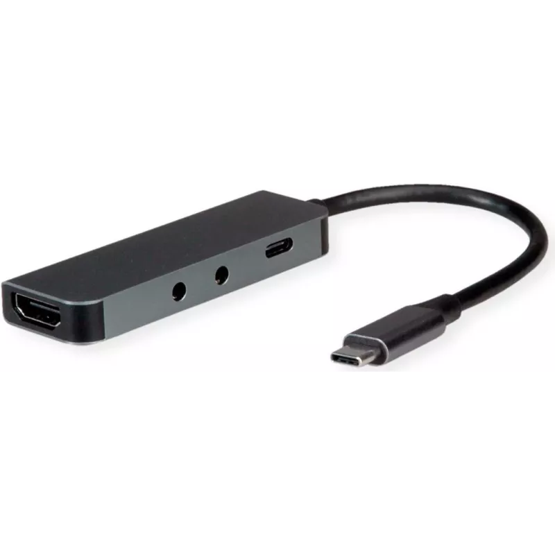 Nešiojamojo kompiuterio dokas ROLINE 12021125 USB 3.2 Gen 1 Type-C pilkas 100W