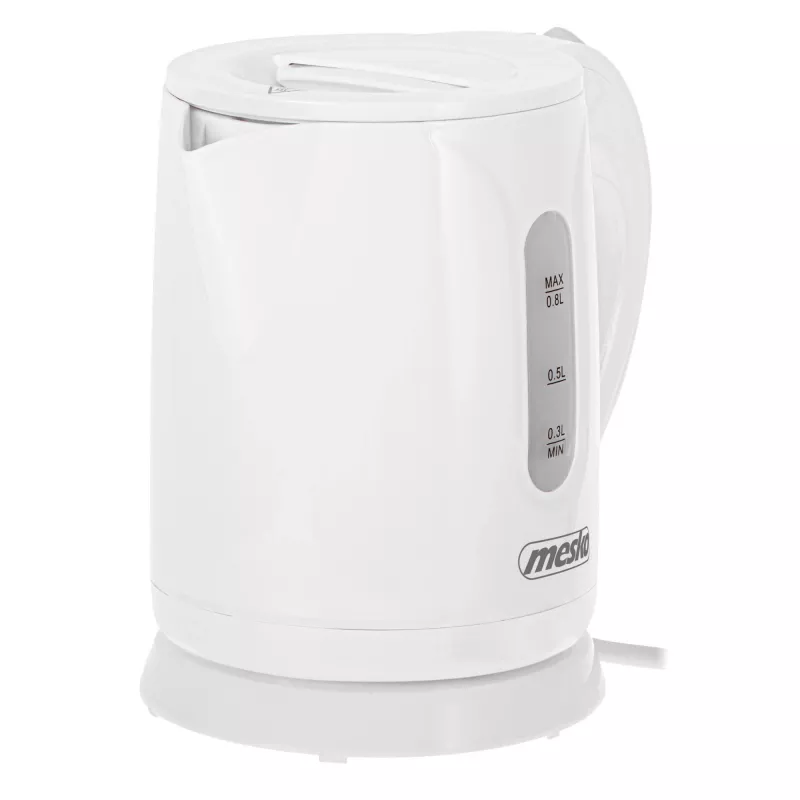 Mesko virdulys | MS 1376 | Elektrinis | 850 W | 0,8 L | Plastikinis | 360° sukamas pagrindas | Baltas