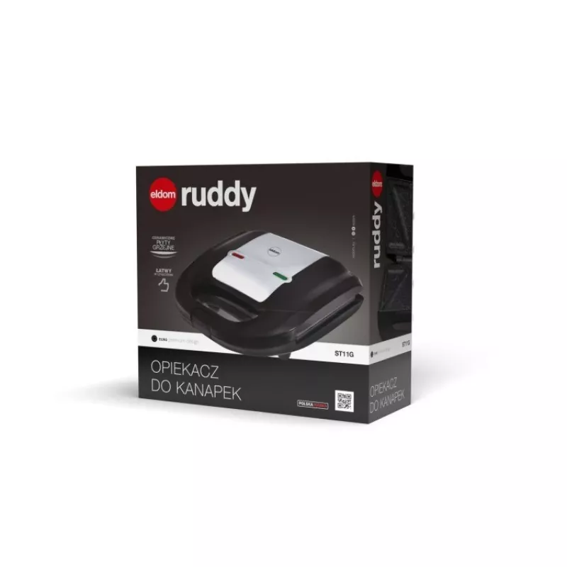 ELDOM Sandwich RUDDY, 750 W, granito plokštės