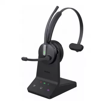 Belaidės mono ausinės Yealink WH64 Pro Teams su Bluetooth ir UC suderinamumu, triukšmą slopinančiu mikrofonu