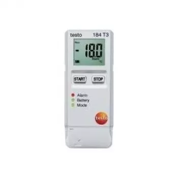 TESTO 184 T3 temperatūros duomenų kaupiklis, duomenų registratorius, 40000 išmatuotų verčių, - 35 ... + 70 °C, 0,1 °C (0572 1843)