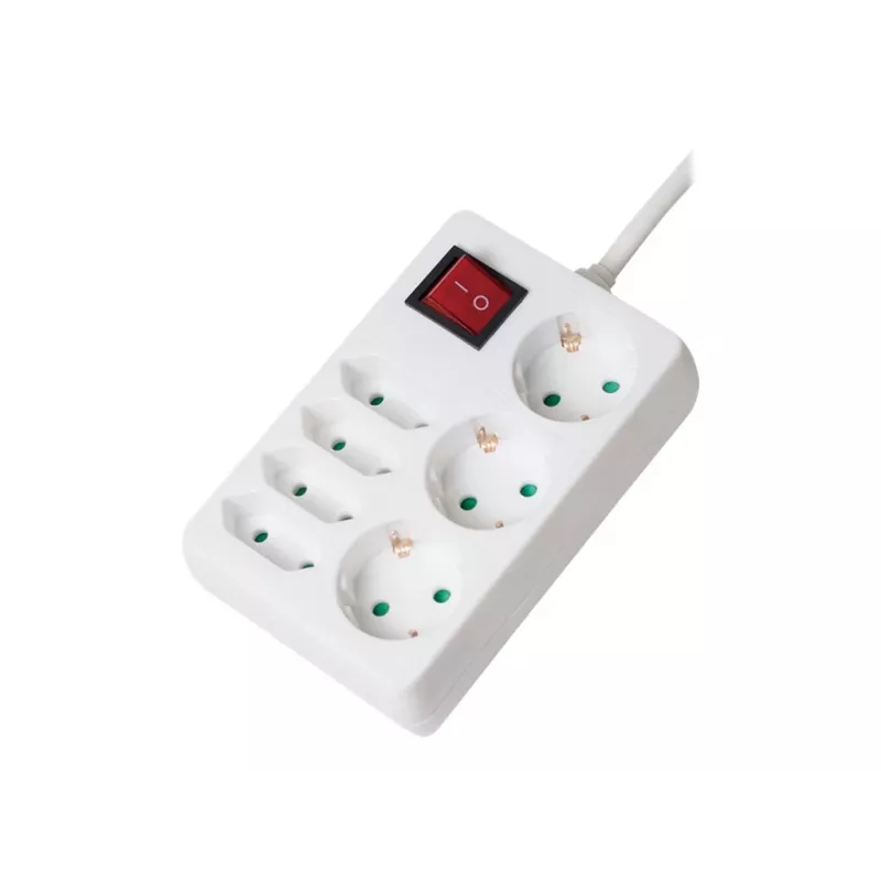 Maitinimo ilgintuvas LogiLink LPS210 5 m 7 kintamosios srovės lizdų Balta