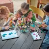 LEGO Disney Princess pilies ir karališkųjų augintinių konstravimo rinkinys 43267 — 787 dalys, 5 minifigūrėlės, amžius 6+, 320×460×100 mm