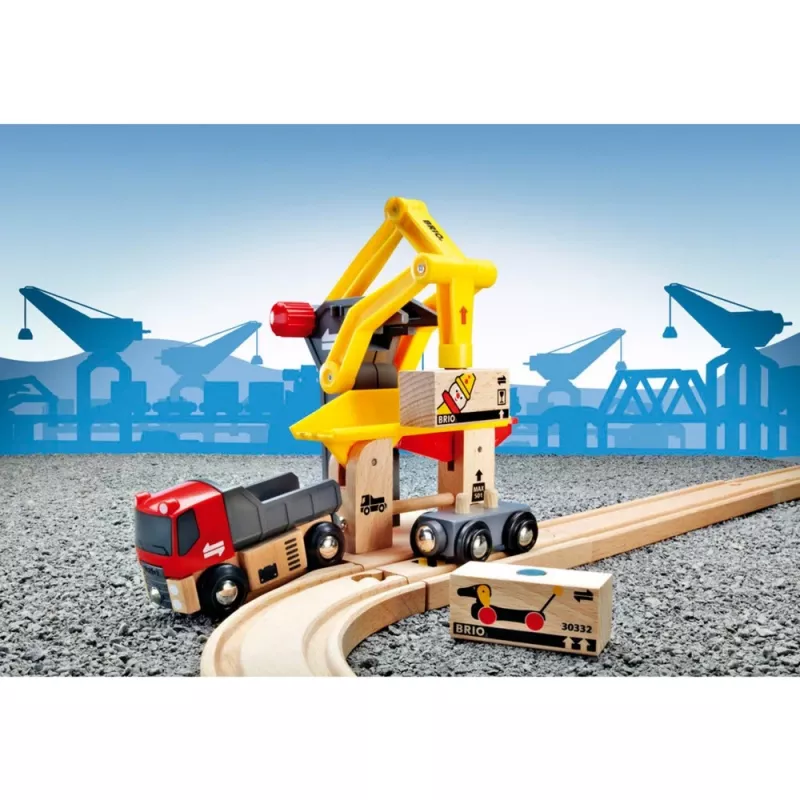 BRIO World krovinių pakrovimo stotis, žaidimų pastatas