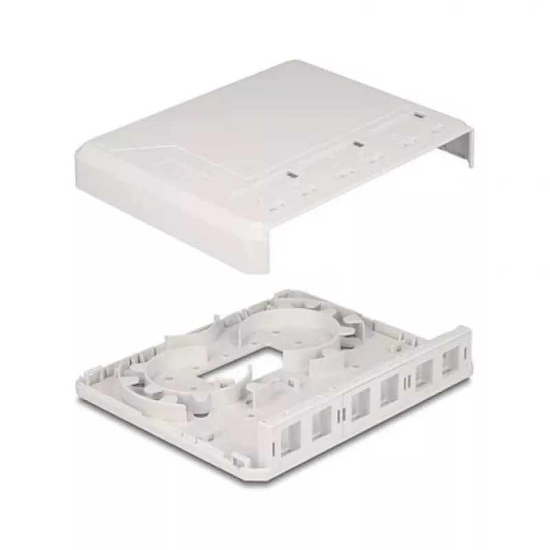 DeLOCK 67052 Keystone paviršinio montavimo dėžutė šviesolaidžio moduliams, 6 prievadų, balta