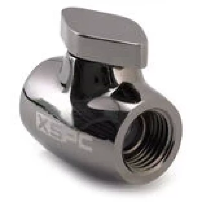 Rutulinis vožtuvas XSPC G1/4, žalvarinis korpusas su juodo chromo apdaila, modelis WASC-504